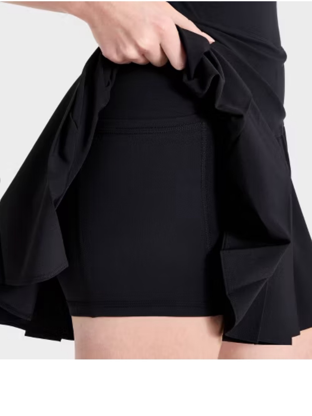 NWT JoyLab Women's Pleated Black Active Dress - Picture 4 of 13